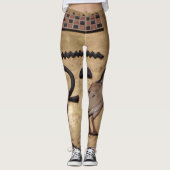 King Tut Egyptian Ankh Tablet Leggings (Voorkant)