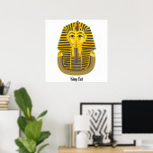 King Tut, Egyptische grafillustratie Poster (Thuiskantoor)