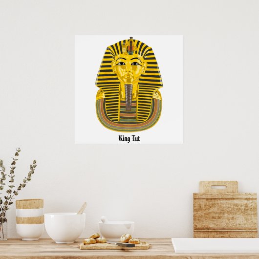 King Tut, Egyptische grafillustratie Poster (Keuken)