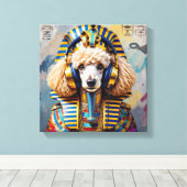 KING TUT-FRENCH POODLE CANVAS AFDRUK (Insitu (Houten vloer))