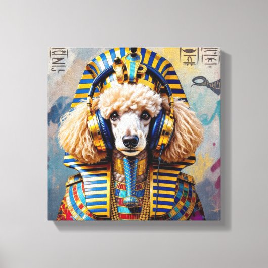 KING TUT-FRENCH POODLE CANVAS AFDRUK (Voorkant)