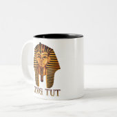 King Tut Golden Mask Tweekleurige Koffiemok (Voorkant links)