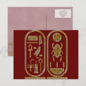 King Tut Hieroglyphics Briefkaart (Voorkant / Achterkant)