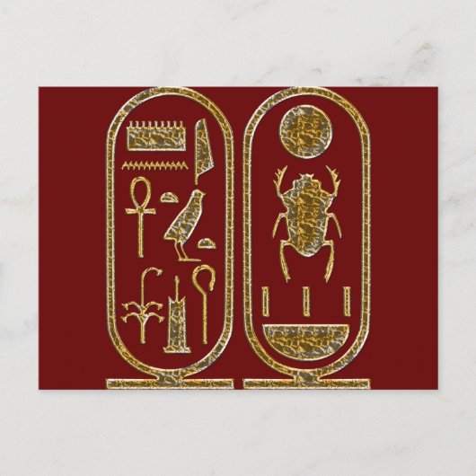 King Tut Hieroglyphics Briefkaart (Voorkant)