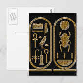 King Tut Hieroglyphics Briefkaart (Voorkant / Achterkant)
