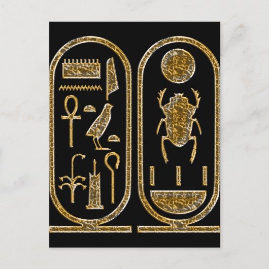 King Tut Hieroglyphics Briefkaart (Voorkant)