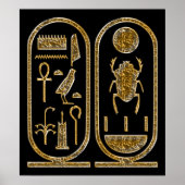 King Tut Hieroglyphics Poster Print (Voorkant)
