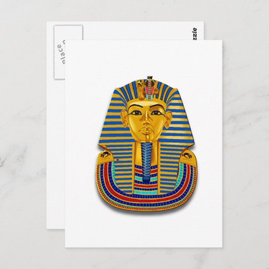 King Tut Mask Briefkaart (Voorkant / Achterkant)