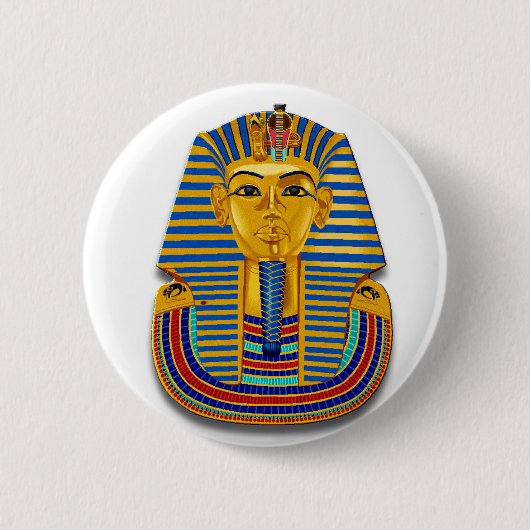 King Tut Mask Ronde Button 5,7 Cm (Voorkant)