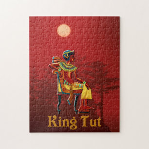 King Tut onder een ondergaande zon Legpuzzel