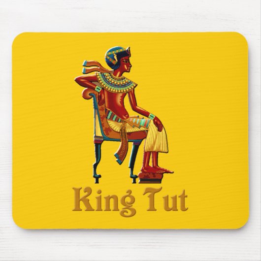 King Tut op zijn troon Muismat (Voorkant)