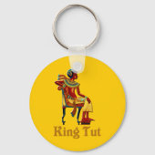 King Tut op zijn troon Sleutelhanger (Voorkant)