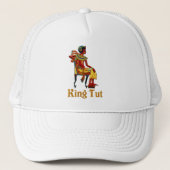 King Tut op zijn troon Trucker Pet (Voorkant)