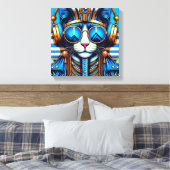 KING TUT PERSIAN CAT COOL 9 CANVAS AFDRUK (Insitu (Slaapkamer))