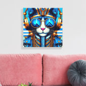 KING TUT PERZISCHE KAT KOEL 9 CANVAS AFDRUK (Insitu (Woonkamer))