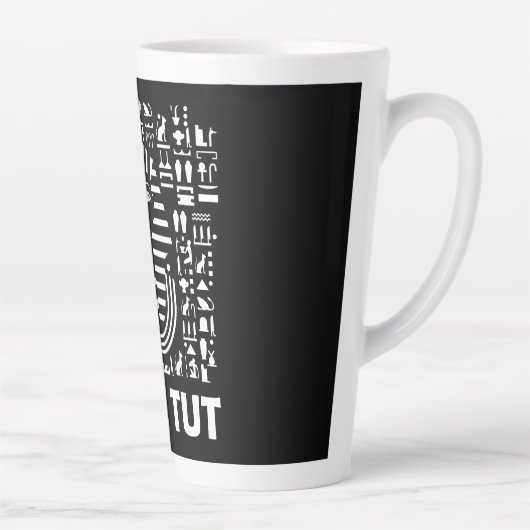 King tut pharaoh egyptian Hieroglyphic Alphabet Latte Mok (Rechts)
