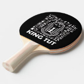 King tut pharaoh egyptian Hieroglyphic Alphabet Tafeltennisbatje (Voorkant Gekanteld)