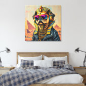 KING TUT PUG COOL 6 CANVAS AFDRUK (Insitu (Slaapkamer))