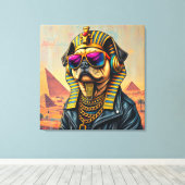 KING TUT PUG COOL 6 CANVAS AFDRUK (Insitu (Houten vloer))