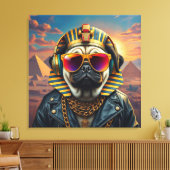 KING TUT PUG COOL 7 CANVAS AFDRUK (Insitu (Woonkamer))
