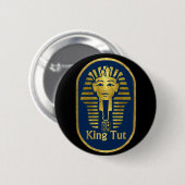 King Tut Ronde Button 5,7 Cm (Voorkant /achterkant)