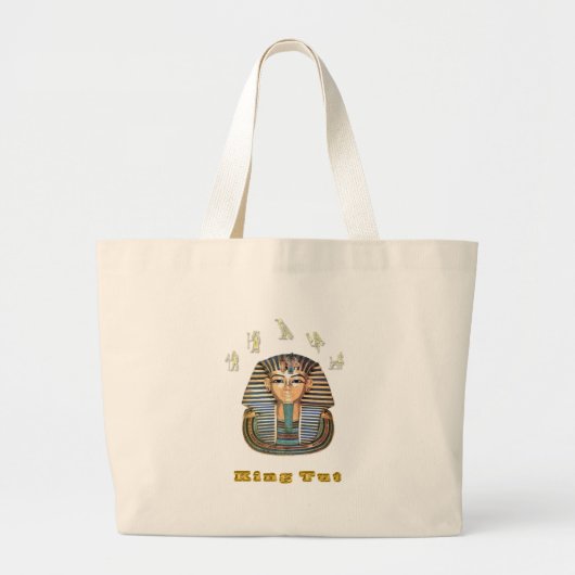 King Tut T-shirt Grote Tote Bag (Voorkant)
