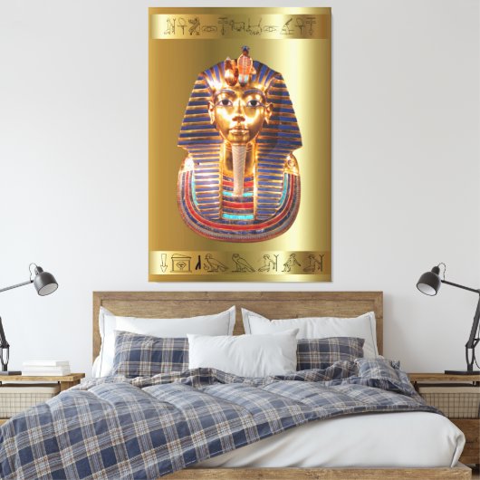 King Tut Toetanchamon Canvas Print Afbeelding 3 (Insitu (Slaapkamer))