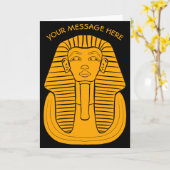 King Tut Tutankhamen Ancient Egyptian Graphic T Sh Kaart (Gele Bloem)