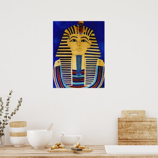 King Tut Tutankhamun Ancient Egypt Art Print (Keuken)