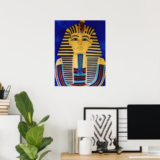 King Tut Tutankhamun Ancient Egypt Art Print (Thuiskantoor)