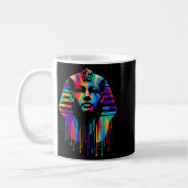 King Tut. Tutankhamun Minimalist Vibrant Style Chr Koffiemok (Links)