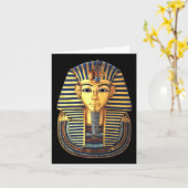 King Tutankhamun, Gold Mask, Egyptische Farao Kaart (Gele Bloem)