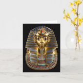 King Tutankhamun, Gold Mask, Egyptische Farao Kaart (Gele Bloem)
