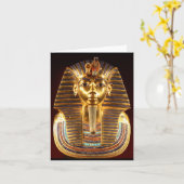 King Tutankhamun, Gold Mask, Egyptische Farao Kaart (Gele Bloem)