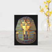 King Tutankhamun, Gold Mask, Egyptische Farao Kaart (Gele Bloem)
