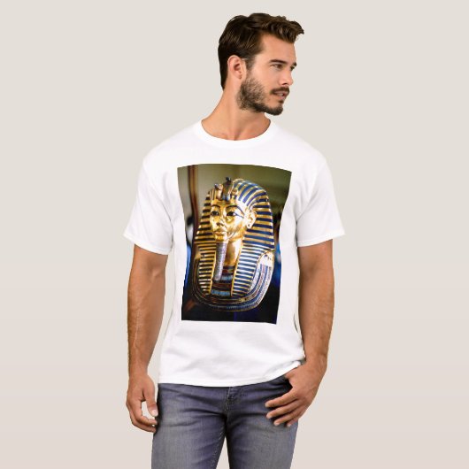 King Tutankhamun Gold Masker T-shirt (Voorkant volledig)