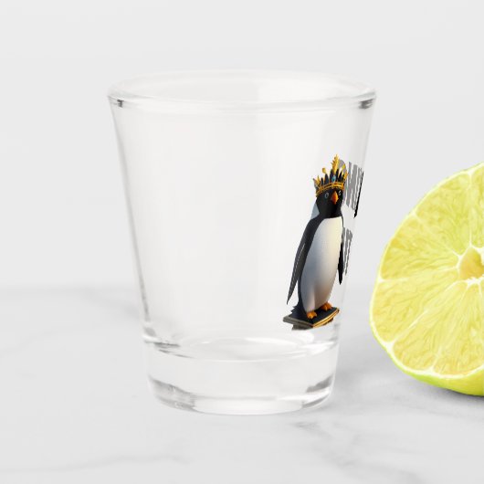 King Tux Linux Penguin Shot Glass Shot Glas (Links)