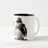 King Tux - Regal Linux Penguin Koffie Mok (Voorkant rechts)