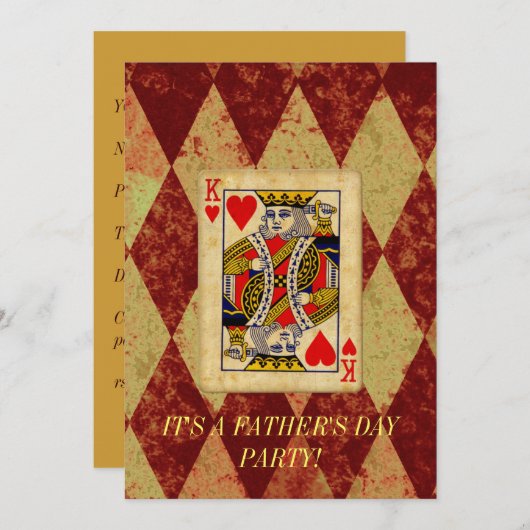 King Vaderdag Uitnodiging (Voorkant / Achterkant)