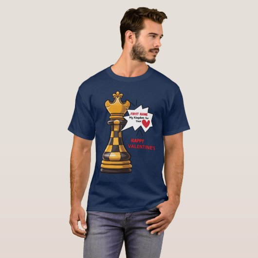 King Valentijnse Custom My Kingdom Vriendin T-shirt (Voorkant volledig)