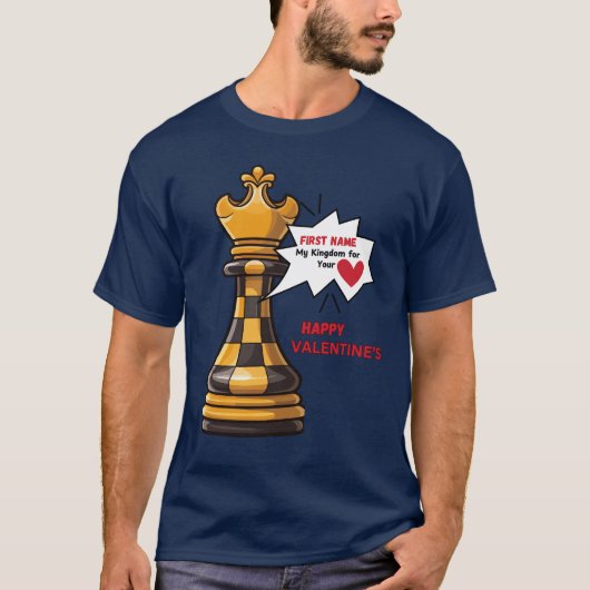 King Valentijnse Custom My Kingdom Vriendin T-shirt (Voorkant)
