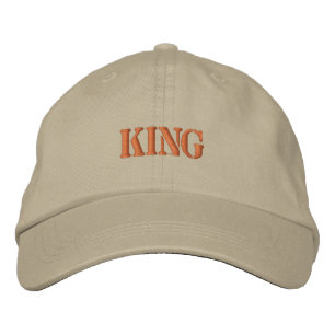 "King" van stijl Khaki verstelbare hoed Geborduurde Pet