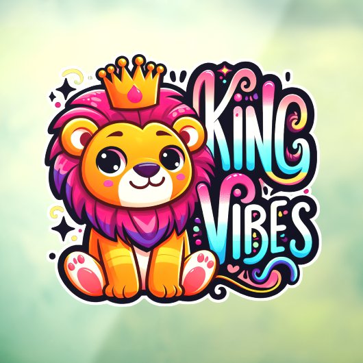 King vibes raamsticker (Vel 3)