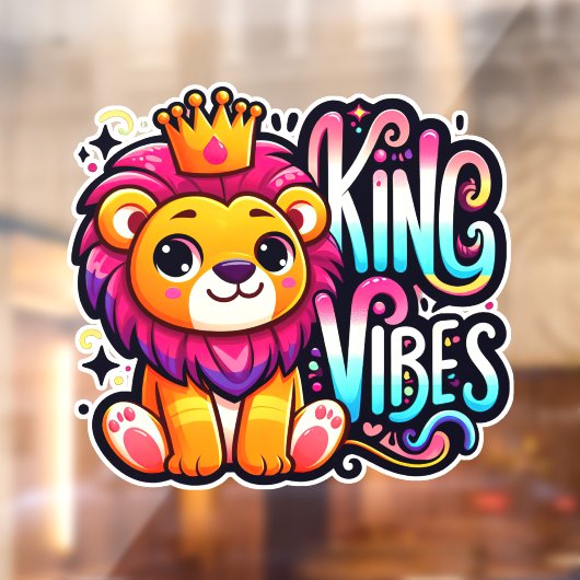 King vibes raamsticker (Vel 2)