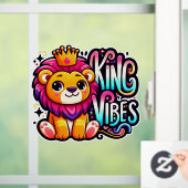 King vibes raamsticker (Huis)