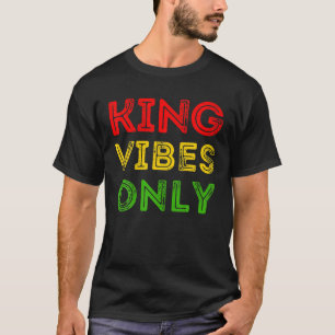 King Vibes Slechts Junenth Melanin Black Mannen Bo T-shirt