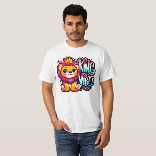 King vibes t-shirt (Voorkant volledig)