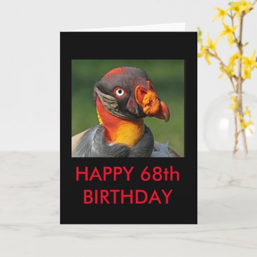 King Vulture - Happy 68th Kaart (Gele Bloem)