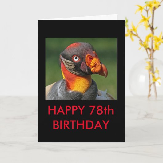 King Vulture - Happy 78th Kaart (Gele Bloem)
