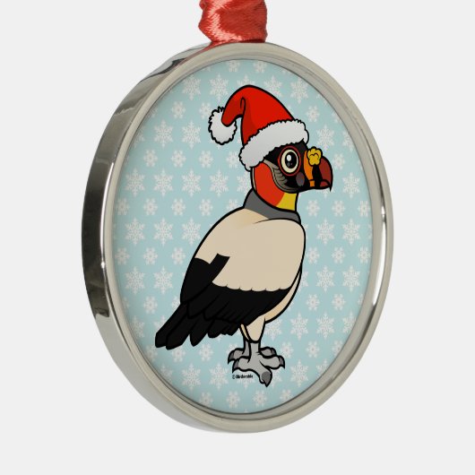 King Vulture Santa Metalen Ornament (Rechts)